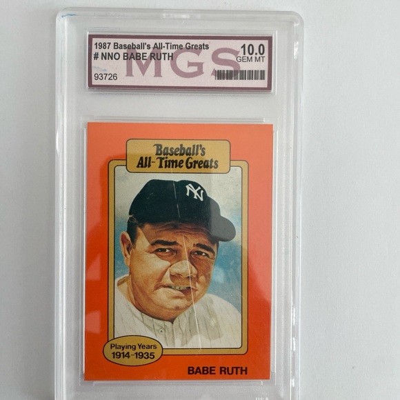1987 Baseball's All-Time Greats Babe Ruth Card - Picture 3 of 3